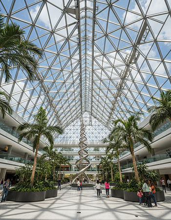 Glass skylights and atrium roofing systems