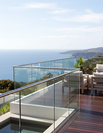 Glass balustrades and railing systems