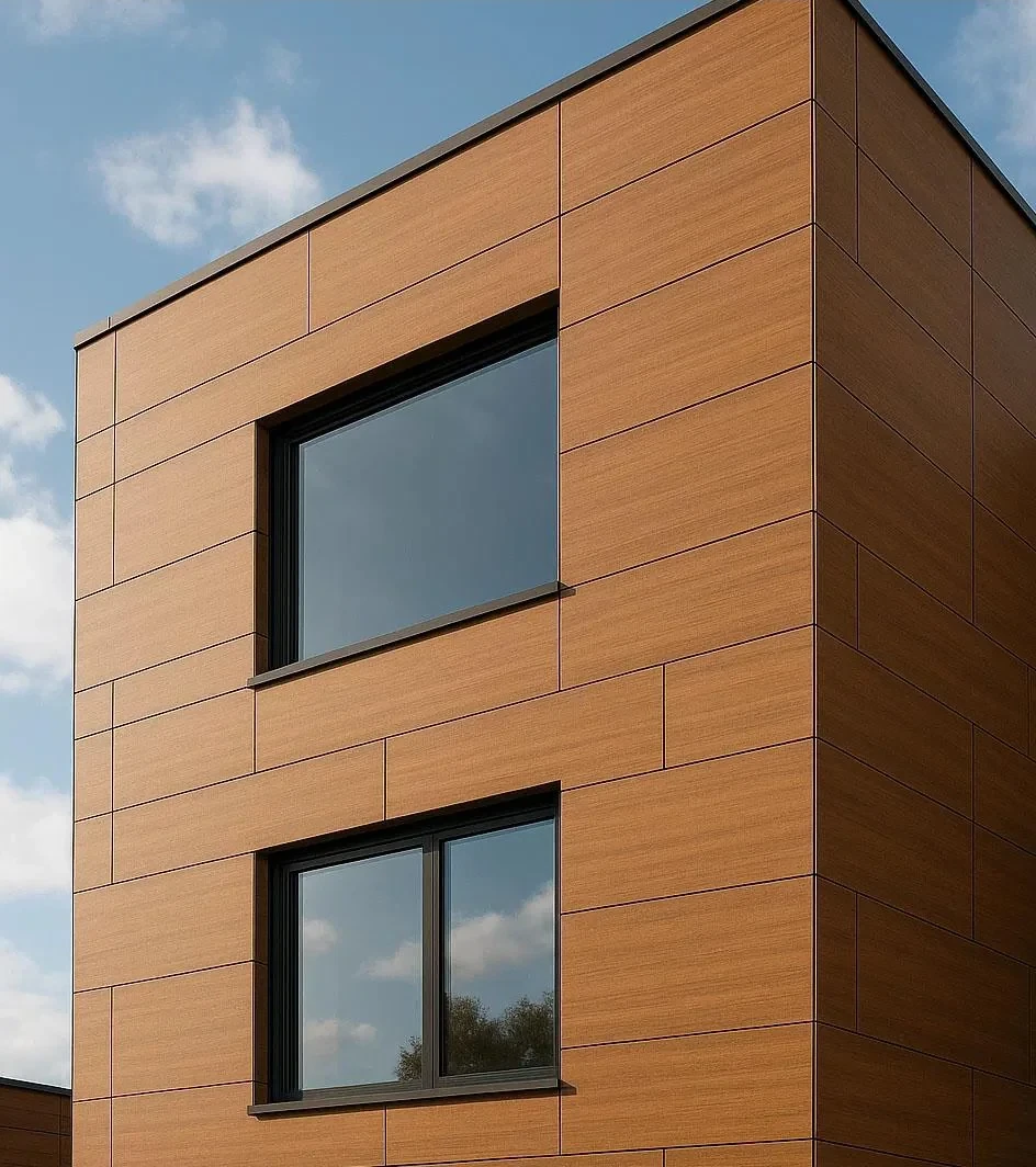 Exterior-grade HPL rainscreen cladding facade installed by HG Walls